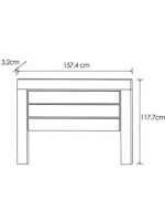 CABECERO CON PATAS 160 CM. RONCAL DOR TRUFA-CAÑON BLANCO