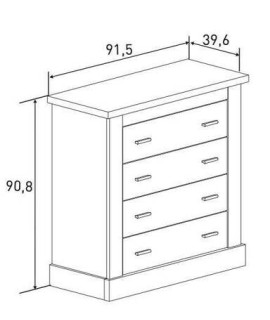 COMODA 4 CAJONES MOD.RONCAL ANDERSEN-ROBLE