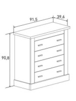 COMODA 4 CAJONES MOD.RONCAL ANDERSEN-ROBLE