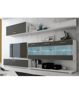 COMPOSICION UNICA LEDS 250 CM. MOD.ZAFIRO BLANCO-GRAFITO