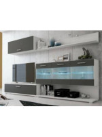 COMPOSICION UNICA LEDS 250 CM. MOD.ZAFIRO BLANCO-GRAFITO