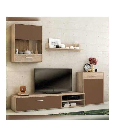 COMPOSICION UNICA 220 CM. MOD.HELENA CAMBRIA-CHOCOLATE
