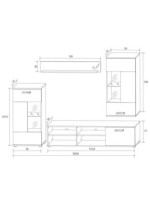 COMPOSICION UNICA LEDS 229CM. MOD.ANTIGONA ANDERSEN