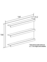 PANEL 3 ESTANTES/TV MOD.CHELLEN CAMBRIA
