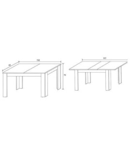 MESA EXTENSIBLE MOD.LENA CAMBRIA