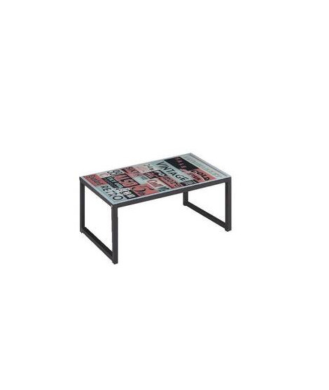 MESA RECTANGULAR T/CRIS.IMPRESO MOD.DANUBIO