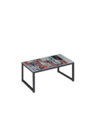MESA RECTANGULAR T/CRIS.IMPRESO MOD.DANUBIO