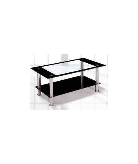 MESA CENTRO FIJA T/CRISTAL MOD.ELBA NEGRO