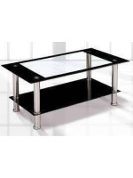 MESA CENTRO FIJA T/CRISTAL MOD.ELBA NEGRO
