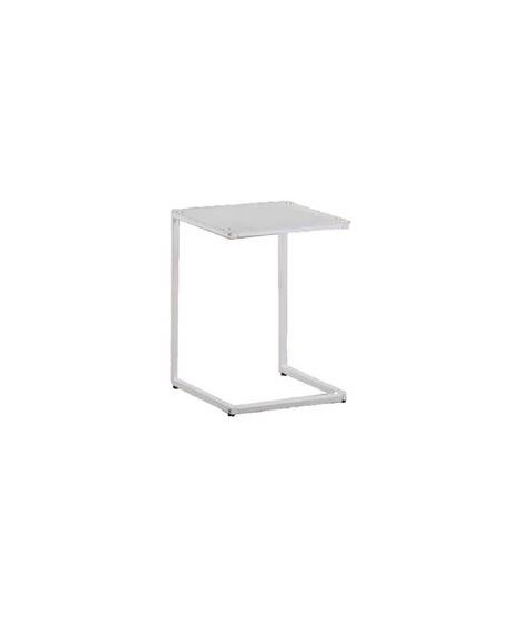 MESA AUXILIAR T/CRISTAL MOD.TAMESIS BLANCO