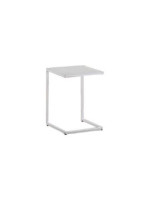 MESA AUXILIAR T/CRISTAL MOD.TAMESIS BLANCO