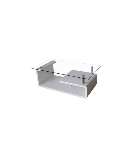MESA CENTRO TAPA CRISTAL MOD.EVA BLANCO
