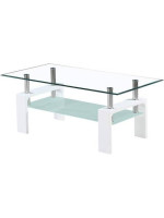 MESA CENTRO TAPA CRISTAL MOD.SAMA BLANCO