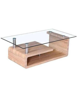 MESA CENTRO TAPA CRISTAL MOD.EVA CAMBRIA