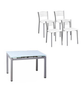 CONJUNTO MESA COCINA 70 + 4 TABURETES 10