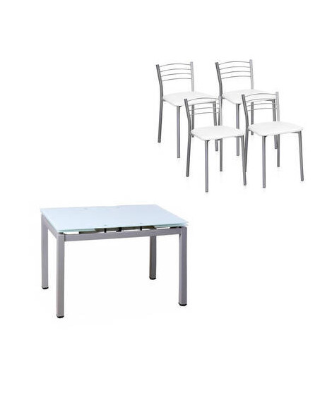 CONJUNTO MESA COCINA 70 + 4 TABURETES 10