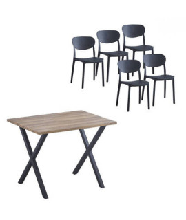 CONJUNTO VIDEL MESA + 5 SILLAS