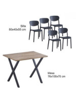 CONJUNTO VIDEL MESA + 5 SILLAS