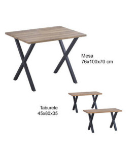 CONJUNTO VIDEL MESA + 2 TABURETES