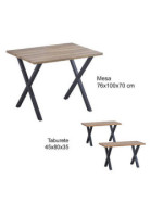 CONJUNTO VIDEL MESA + 2 TABURETES