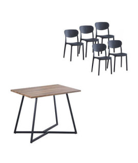 CONJUNTO MESA KIRBY + 5 SILLAS VIDEL