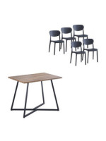 CONJUNTO MESA KIRBY + 5 SILLAS VIDEL