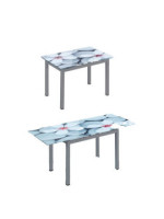 MESA COCINA EXT.T/IMPRESA MOD.FLORES GRIS