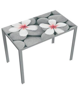 MESA COCINA FIJA T/IMPRESA MOD.FLORES GRIS