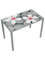 MESA COCINA FIJA T/IMPRESA MOD.FLORES GRIS