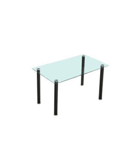MESA COCINA FIJA C/TRANSPARENTE MOD.YURI NEGRO