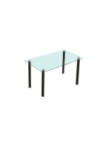 MESA COCINA FIJA C/TRANSPARENTE MOD.YURI NEGRO