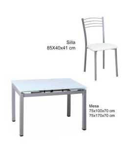 CONJUNTO MESA COCINA 70 + 4 SILLAS COCINA 20
