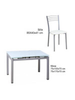 CONJUNTO MESA COCINA 70 + 4 SILLAS COCINA 20