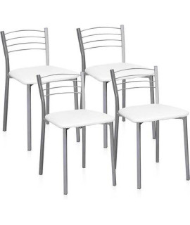 JUEGO DE 4 TABURETES MOD.10 COCINAS BLANCO