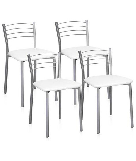 JUEGO DE 4 TABURETES MOD.10 COCINAS BLANCO