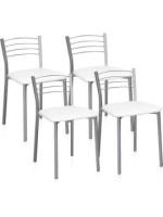 JUEGO DE 4 TABURETES MOD.10 COCINAS BLANCO