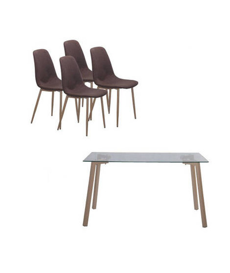 CONJUNTO MESA SULLIE +4 SILLA CODY