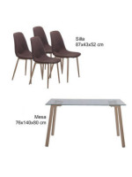 CONJUNTO MESA SULLIE +4 SILLA CODY