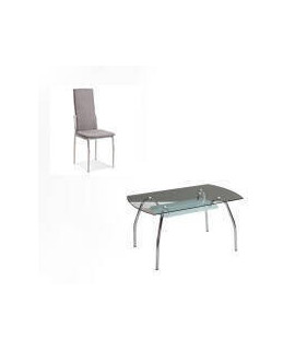 CONJUNTO MESA SAN + 6 SILLAS SAKURA MARENGO