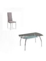 CONJUNTO MESA SAN + 6 SILLAS SAKURA MARENGO
