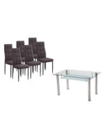 CONJUNTO MESA PRANZO + 6 SILLAS ZUNI