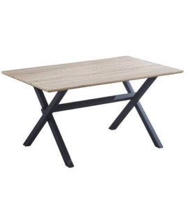 MESA COMEDOR FIJA T/MDF CAMBRIA MOD.ROYCE W NEGRO