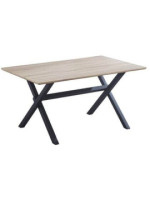 MESA COMEDOR FIJA T/MDF CAMBRIA MOD.ROYCE W NEGRO