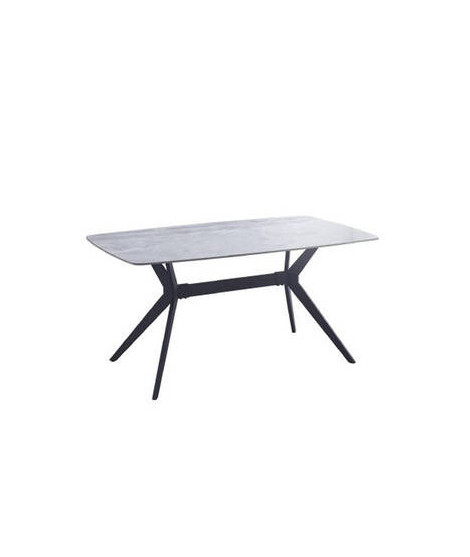 MESA COMEDOR FIJA T/CERAMICA MOD.CALISTA NEGRO