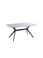 MESA COMEDOR FIJA T/CERAMICA MOD.CALISTA NEGRO