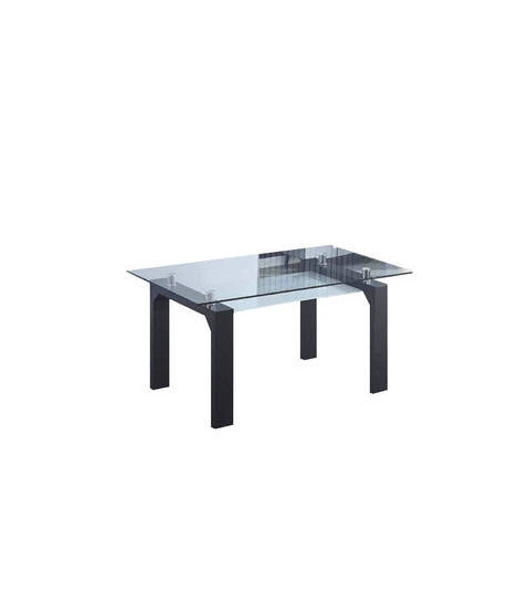 MESA COMEDOR FIJA C/TRANSPARENTE MOD.SENSEI NEGRO