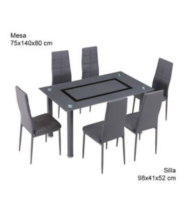 CONJUNTO MESA AXISS + 6 SILLAS MOD.AXISS