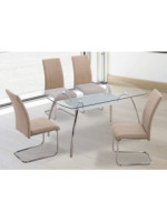 CONJUNTO MESA SAN + 4 SILLAS SAN BEIG