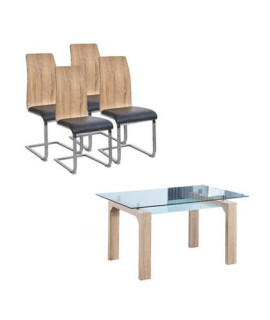 CONJUNTO MESA SENSEI CAMBRIA + 4 SILLAS SENSEI