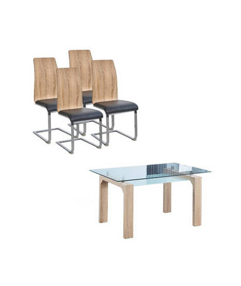CONJUNTO MESA SENSEI CAMBRIA + 4 SILLAS SENSEI